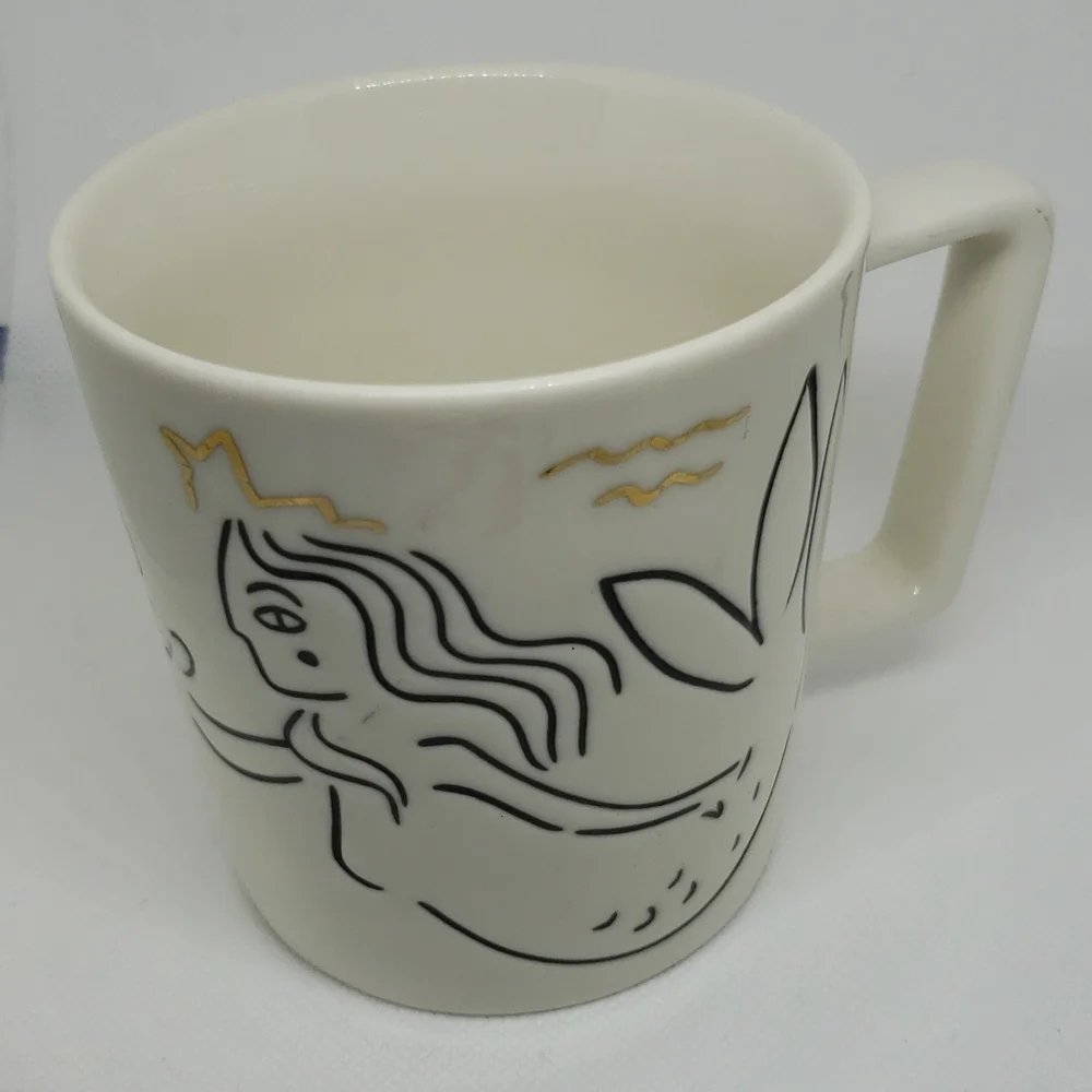 Starbucks mermeid white coffee mug